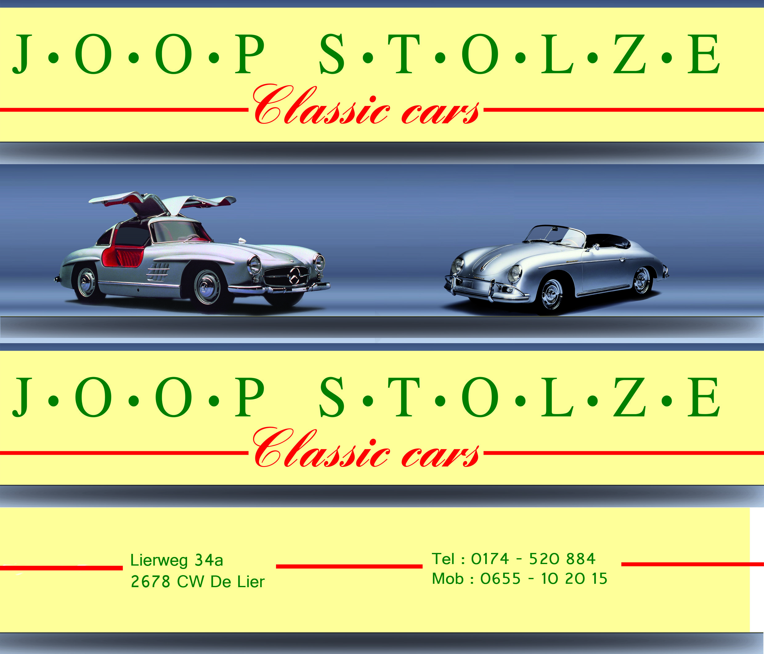 Omslagfoto van Stolze Classic cars BV
