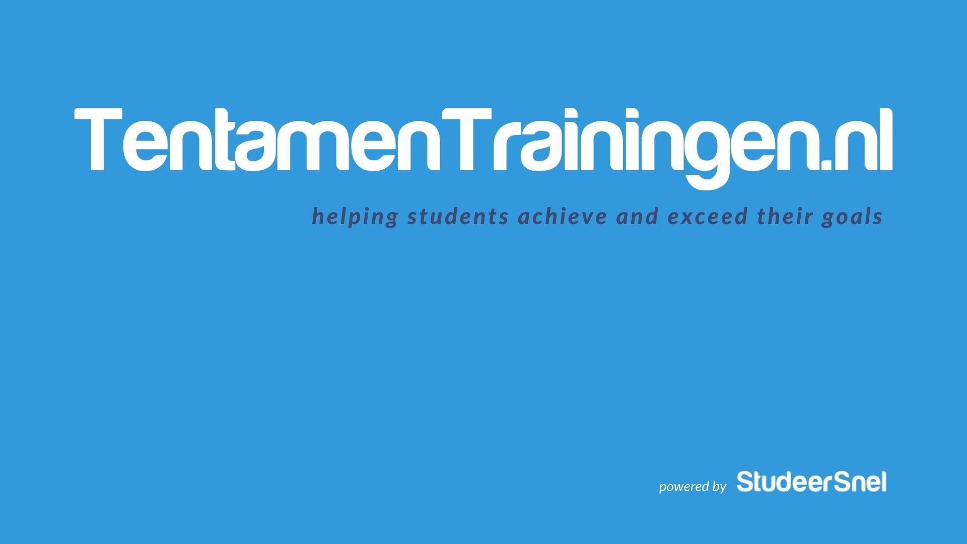 Omslagfoto van TentamenTrainingen.nl